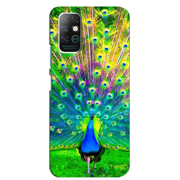 Чохол з принтом «Яскравий Павлин» для Infinix Note 8 Чохол з принтом «Яскравий Павлин» для Infinix Note 8