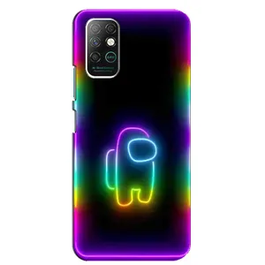 Чехол Амонг Ас для Infinix Note 8 (AlphaPrint) (Яркий скин)