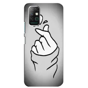 Чехол с принтом для Infinix Note 8 (AlphaPrint - Знак сердечка) (Значок Love)