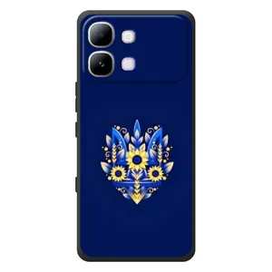 Чехлы для Infinix Note Edge  Укр. Символика (AlphaPrint) (Цветочный Герб)