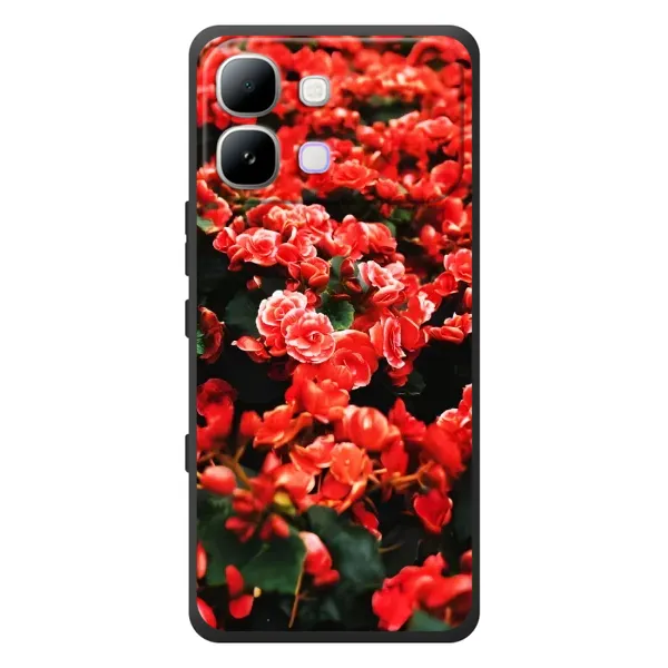 Чехол с принтом «Цветы красные» для Infinix Note Edge Чехол с принтом «Цветы красные» для Infinix Note Edge