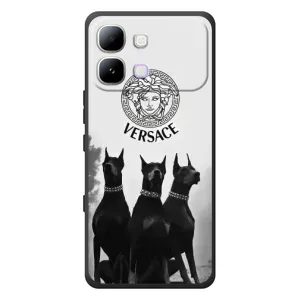 Чехлы VERSACE для Инфиникс Ноте Эдж (PREMIUMPrint) (Доберман Версаче)