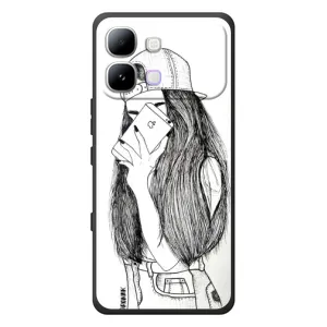 Чехол с печатью для Infinix Note Edge - (Мода) (AlphaPrint) (Фото девочки)