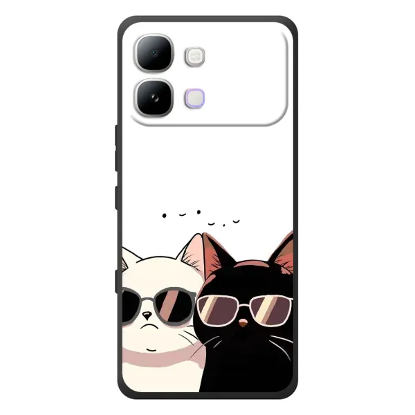 Чехол с принтом «Коты в очках» для Infinix Note Edge