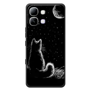 Чехол с принтом для Infinix Note Edge (AlphaPrint) Модные коты