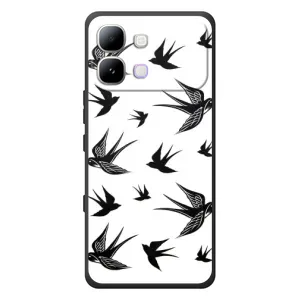 Чехол с птицами на Infinix Note Edge (VPrint) (Ласточки)