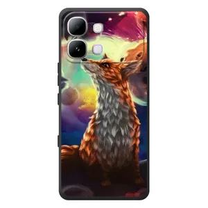 Чехлы с картинкой Лисички для Infinix Note Edge (VPrint) (Лисица в космосе)