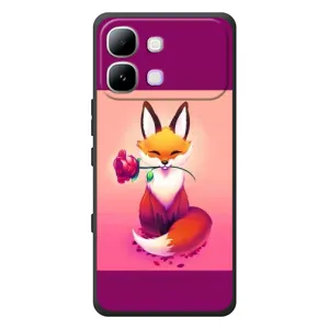 Чехлы с картинкой Лисички для Infinix Note Edge (VPrint) (Лисичка с розочкой)