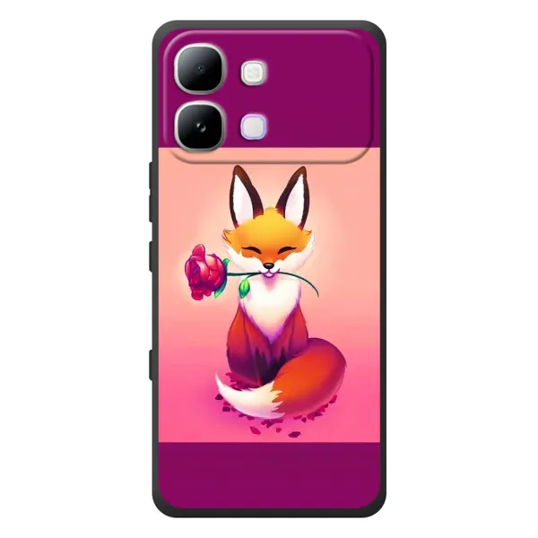 Чехол с принтом «Лисичка с розочкой» для Infinix Note Edge Чехол с принтом «Лисичка с розочкой» для Infinix Note Edge