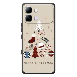Рождественские, Праздничные Чехлы для Инфиникс Ноте Эдж (Merry Christmas)
