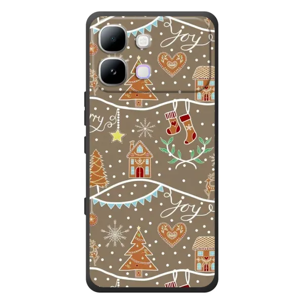 Чехол с принтом «Новогодние пряники» для Infinix Note Edge