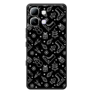 Новогодние, Праздничные Чехлы для Infinix Note Edge - 2024 год (Новогодний фон)