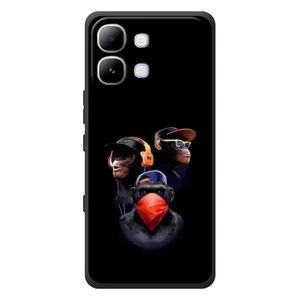 Чехол с Обезьянами Infinix Note Edge - (AlphaPrint) (Три обезьяны)