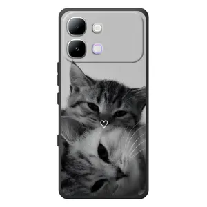 Чехол с рисунком кот на Infinix Note Edge (Пара котов)