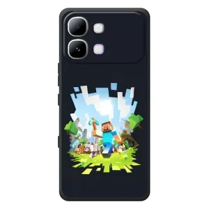 Чехол Майнкрафт на Infinix Note Edge (AlphaPrint) Minecraft (персонажи Minecraft)