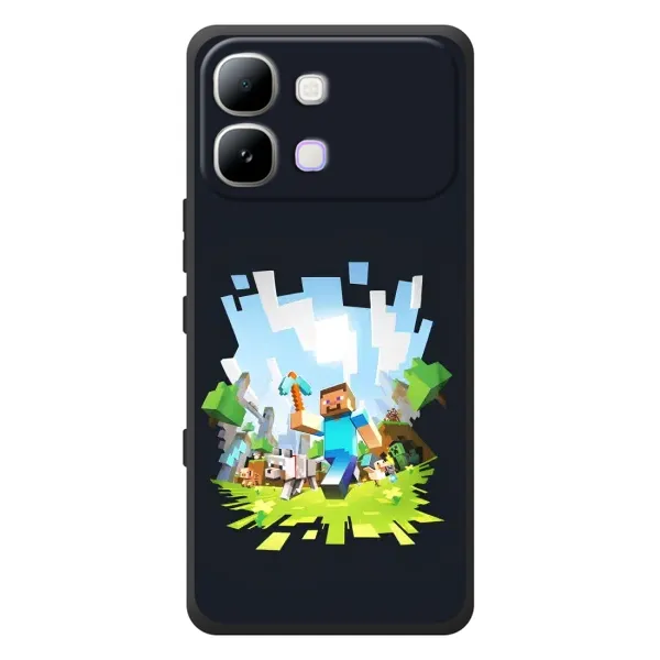 Чехол с принтом «персонажи Minecraft» для Infinix Note Edge