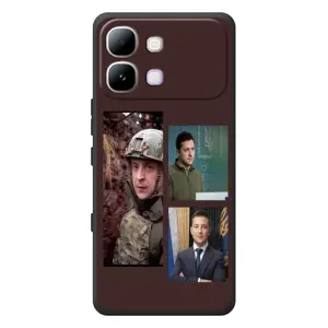 Чехол для Infinix Note Edge (AlphaPrint - с принтом Зеленского) (Президент)