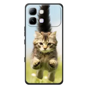 Чехлы с Котиками для Infinix Note Edge (VPrint) (Прыжок кота)
