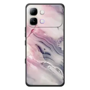 Мраморный чехол на Infinix Note Edge (VPrint) (Пурпурный Мрамор)