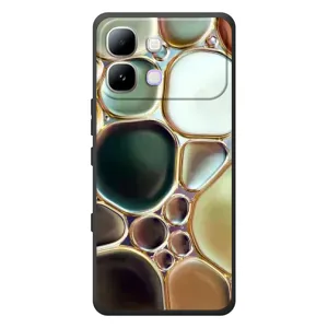 Мраморный чехол на Infinix Note Edge (VPrint) (Радужный Мрамор)