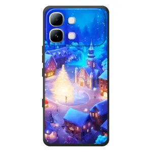Рождественские Чехлы для Infinix Note Edge (VPrint) (Рождественский город)
