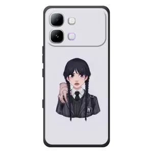 Чехлы Венсдей на Infinix Note Edge Уэнсдей (AlphaPrint) (Уэнздей и Вещь)