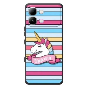 Чехол для Инфиникс Ноте Эдж - (Единорожки - Новинки) (AlphaPrint) (Unicorn)