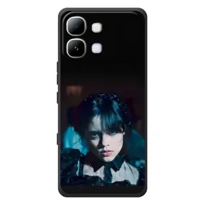 Чехлы Венсдей на Infinix Note Edge Уэнсдей (AlphaPrint) (взгляд Уэнздей)