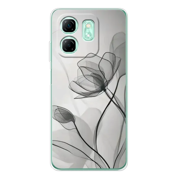Чохол з принтом «Чорні квіти» для Infinix Smart 10 HD