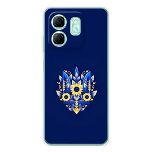 Чохли для Infinix Smart 10 HD Укр. Символіка (AlphaPrint) (Квітковий Герб)
