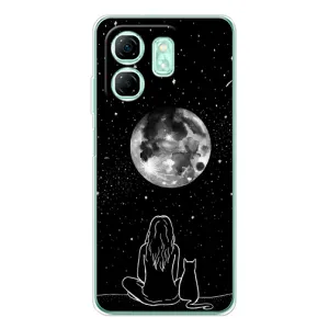 Чохол з малюнком кіт на Infinix Smart 10 HD (Дівчина з котом)