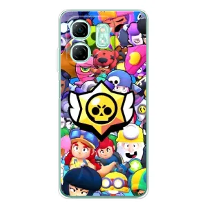 Чехол для Infinix Smart 10 HD Бравл Старс (VPrint) (Лого Brawl Stars)