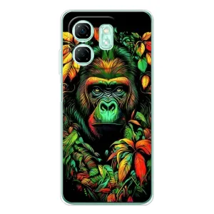 Чохол з Мавпами Infinix Smart 10 HD - (AlphaPrint) (Мавпа в квітах)