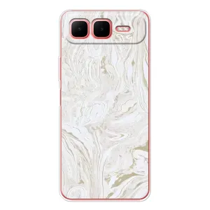 Мраморный чехол на Infinix Smart 10 Plus (VPrint) (Белый мрамор)