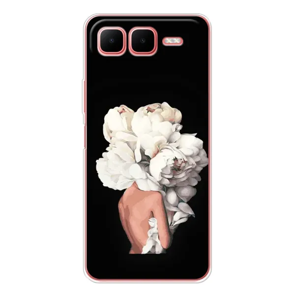 Чохол з принтом «Білі квіти» для Infinix Smart 10 Plus Чохол з принтом «Білі квіти» для Infinix Smart 10 Plus