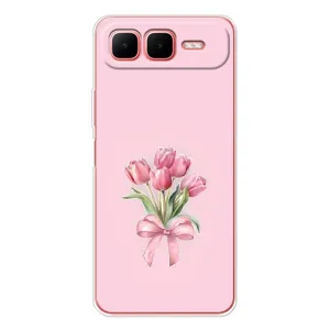 Чехол с розовым рисунком для Infinix Smart 10 Plus (Букет цветов)