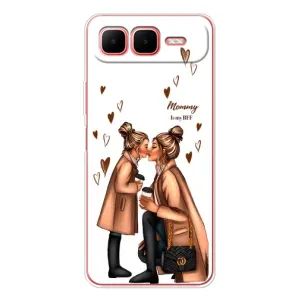 Чехол с печатью для Infinix Smart 10 Plus - (Мама с ребенком) (AlphaPrint) (Дочка и мама)
