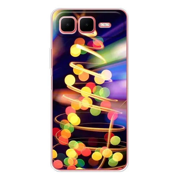 Чехол с принтом «Елка с гирлянд» для Infinix Smart 10 Plus