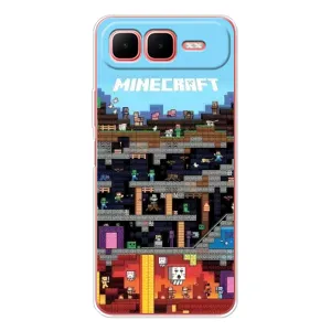 Чехол Майнкрафт на Infinix Smart 10 Plus (AlphaPrint) Minecraft (фон Minecraft)