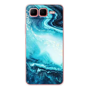 Мраморный чехол на Infinix Smart 10 Plus (VPrint) (Голубой мрамор)