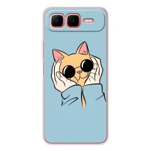 Чехол на Смарт 10 Плюс с Котами (VPrint) (Котик в очках)