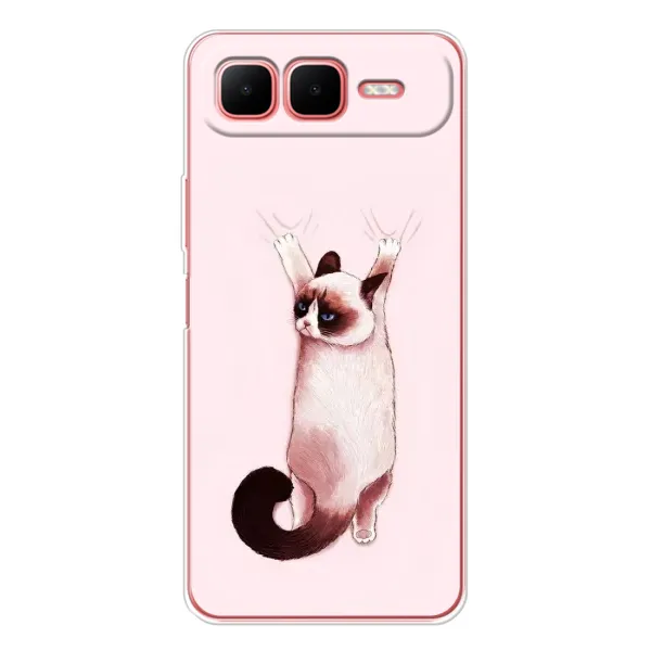 Чехол с принтом «Котик падает» для Infinix Smart 10 Plus Чехол с принтом «Котик падает» для Infinix Smart 10 Plus