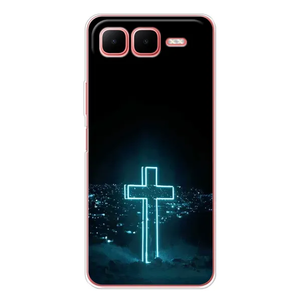 Чехол с принтом «Крест и город» для Infinix Smart 10 Plus