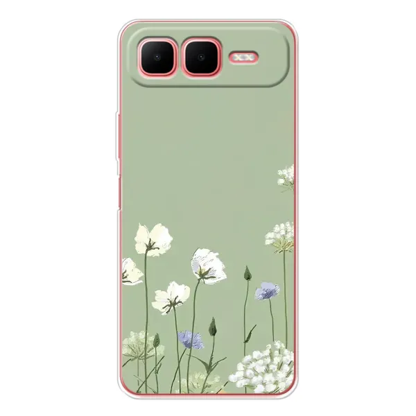 Чехол с принтом «Цветы на зеленом» для Infinix Smart 10 Plus Чехол с принтом «Цветы на зеленом» для Infinix Smart 10 Plus