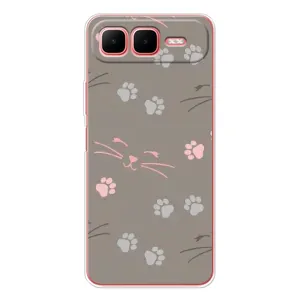 Чехол с рисунком кот на Infinix Smart 10 Plus (Лапы и усы)