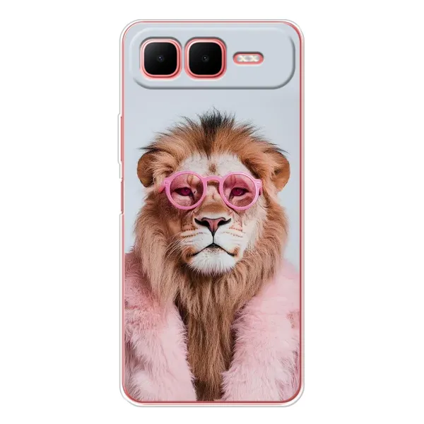 Чехол с принтом «Лев в очках» для Infinix Smart 10 Plus Чехол с принтом «Лев в очках» для Infinix Smart 10 Plus
