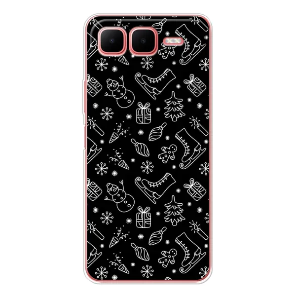 Чехол с принтом «Новогодний фон» для Infinix Smart 10 Plus Чехол с принтом «Новогодний фон» для Infinix Smart 10 Plus