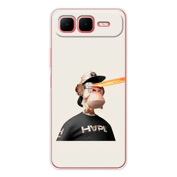 Чехол с принтом «обезьяна NFT в очках» для Infinix Smart 10 Plus
