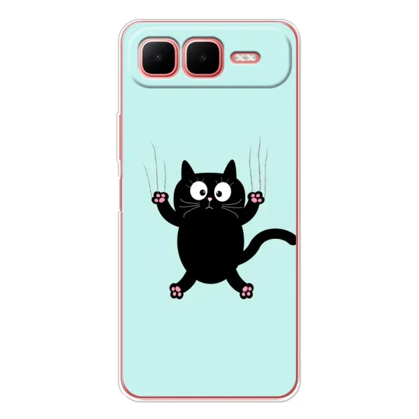 Чехол с принтом «Падающий кот» для Infinix Smart 10 Plus