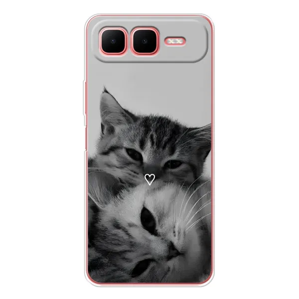 Чехол с принтом «Пара котов» для Infinix Smart 10 Plus